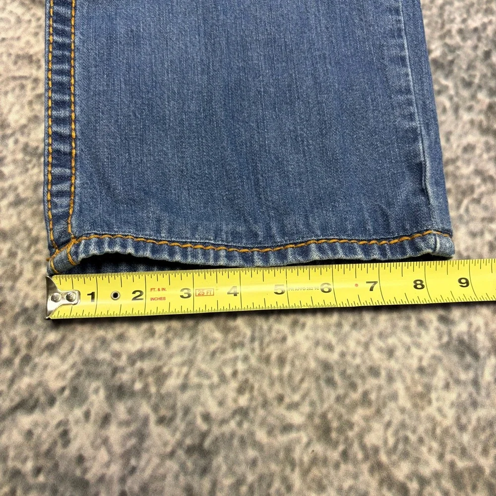 True Religion Jeans Mens 42x29 Blue World Tour Section Slim Stitched Flap Pocket